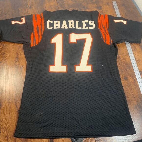 Cincinnati Bengals Charles NFL‎ Football Jersey MacGregor Sand-Knit L #17 (READ) - Picture 1 of 6